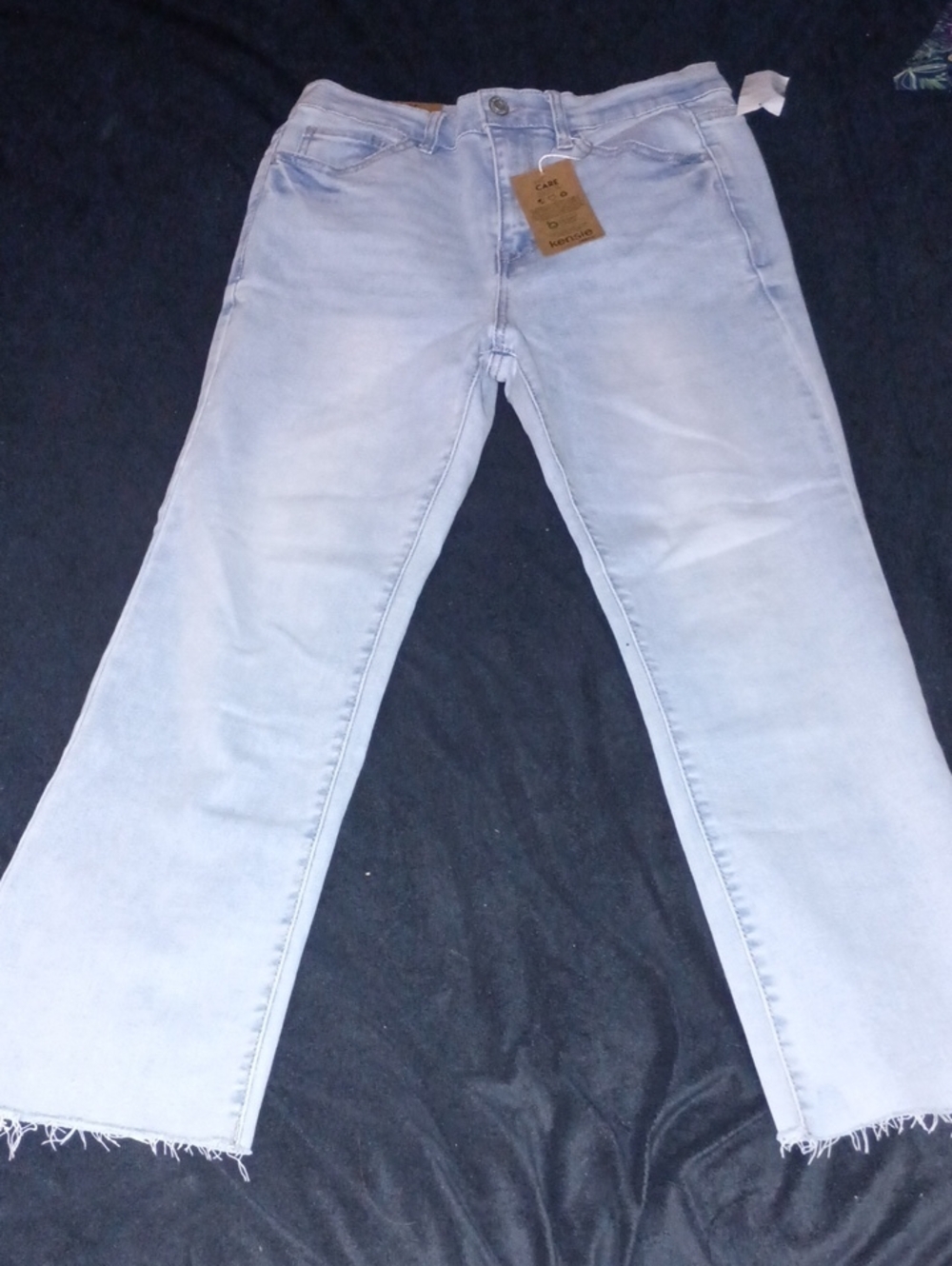 NWT Kensie Jeans Vintage Luxe SAVANNAH HIGH RISE FLARE ANKLE/Lt. Blue Sz 8/29